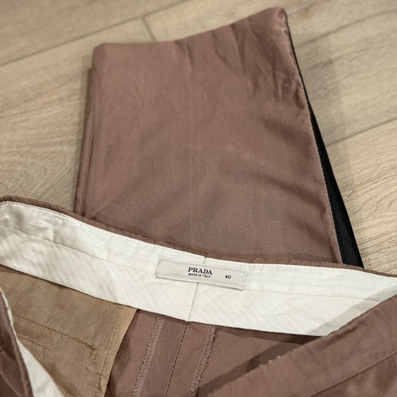 PRADA Authentic Contrast-Panel Straight Trousers - Picture 4 of 6